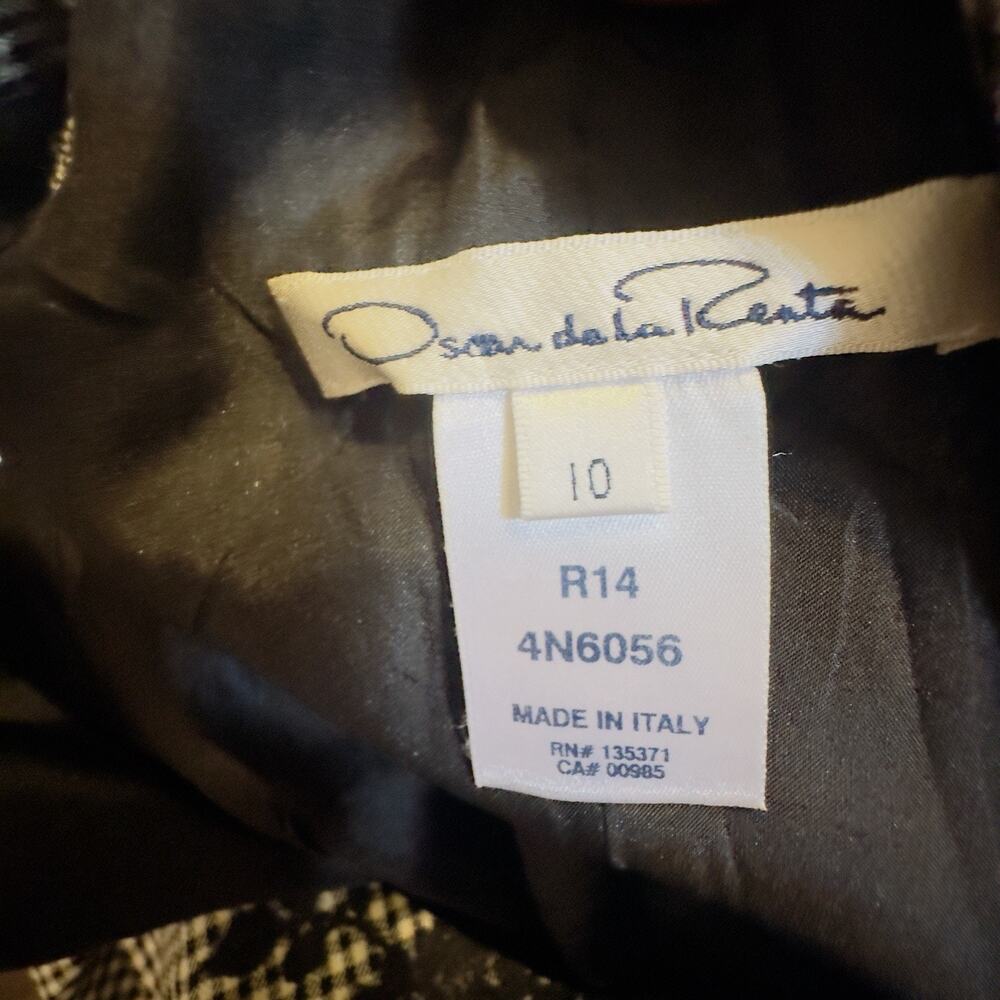 Oscar de la Renta Wool BlendHerringbone Sheath Dress Sz10 Runs Small - Picture 8 of 10